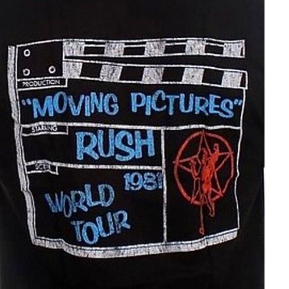 Rush Moving Pictures 1981 Tour rock metal Official T-Shirt M NWT - Picture 5 of 5